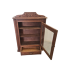 Frans Art Deco Eiken Hangkastje Met Lade, Jaren 30 thumbnail 3