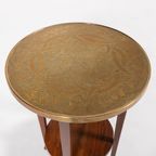 Mid-Century Side Table With Brass Top, 1960’S thumbnail 6