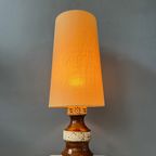 West-Duitsland Fat Lava Keramische Tafellamp / Mid Century Duitse Bureaulamp thumbnail 3