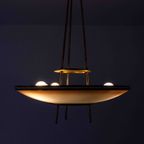 Mid-century Italiaanse Luster In Glas En Messing Van Fontana Arte thumbnail 11