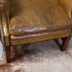 Schitterende Olijfgroene Chesterfield Wingback Fauteuil thumbnail 10