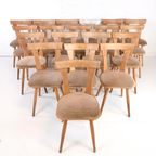 Partij 19 Vintage Houten Eetkamerstoelen thumbnail 9