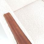 2 Vintage Fauteuils Nieuw Gestoffeerd Teddy Teak Hout thumbnail 7