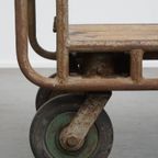 Oude, Zware En Zeer Decoratieve Industriële Transport Kar thumbnail 5