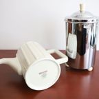 Art Deco Bauscher Koffie Set Chroom Drp, Nederlandsch Jaren '30 thumbnail 2