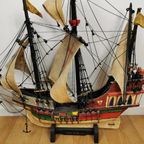 Groot Modelschip Santa Maria Columbus Boot, Zeilschip thumbnail 13