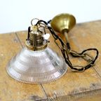 Art Deco Holophane Hanglamp Met Schakelaar thumbnail 5