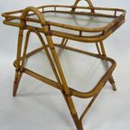 Vintage Rotan Tafel Bijzettafel Rohe Noordwolde Jaren 60 thumbnail 7