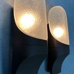 2x Vintage ‘frosted Glass’ Muurlamp – Hans Popp thumbnail 8