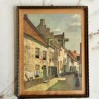 Ingelijst Reproductie Jan Tiele, Vintage thumbnail 5