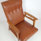 Vintage Bruine Fauteuil Skai Armchair Brown thumbnail 5