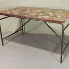 Gerecycled Hout En Metaal Eettafel, Tafel, 141 X 81 Cm thumbnail 7