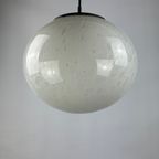 Rare Marbled White Globe Glass Pendant Light By Peill And Putzler, 1970 thumbnail 10