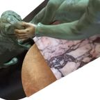 Jacques Limousin Beeld. Art-Deco Dame Met Haar Honden thumbnail 7