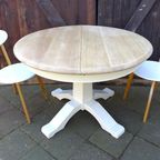 Prachtige Landelijke Ronde Eiken Tafel 120 Cm thumbnail 24