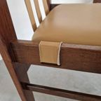Set Van 6 Brutalist Eetkamerstoelen Wenge Vintage Design thumbnail 8