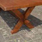 Eiken Kruispoot Salontafel Donker thumbnail 4