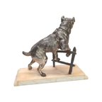 Antiek Frans Beeld Van Een Bulldog Charles Valton thumbnail 11