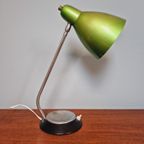 Vintage Bureaulamp In Groen En Chroom Gelakt Metaal thumbnail 2