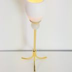 Vintage Tafellamp Messing Albast Lamp Regency France '70 thumbnail 3