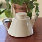 Vintage Ikea Varme Theepot In Wit Keramiek - Strak Design thumbnail 6