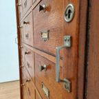 Vintage Houten Notariskast Kleppenkast Apothekerskast thumbnail 4