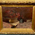 M. Van Der Borght. "Stilleven Met Bloemen." thumbnail 7