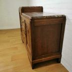 , Art Deco Tv Meubel, Vintage Dressoir, Ladekast Marmer Blad thumbnail 8