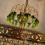 Murano Groene Druiven Hanglamp Vintage Kroonluchter Groen Hollywood thumbnail 2