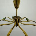 Mid-Century Design Spider Brass Ceiling Lamp ,11950’S thumbnail 4