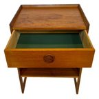 Vintage Arne Wahl Iversen Bijzettafel Nachtkastje 60's Teak thumbnail 5