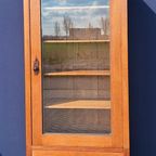 Antieke Vintage Eiken Vitrinekast, Art Deco Style, Kast thumbnail 2