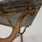 Tuintafel, Bistrotafel A. Delail Toulouse Met Marmer Blad, Jaren 20 thumbnail 21