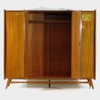 Vintage Scandinavisch Design 4-deurs Kledingkast In Teak, 1960s thumbnail 5