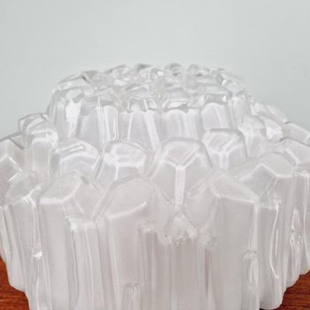 Plafondlamp Van Geperst Gegoten Glas, Massive, Jaren 60