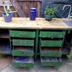 Grote Oude Buffet Vitrine School Museum Winkel Kast thumbnail 22