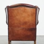 Vintage Schapenleren Oorfauteuil Met Een Heerlijk Zitcomfort En Een Mooi Patina thumbnail 2