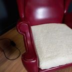 Rode Italiaanse Vintage Designfauteuil thumbnail 3