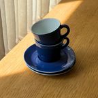 Set Of 2 Cobalt Blue Vintage Cups thumbnail 3