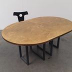 Grote Messing Tafel Ovaal Modulair - Ruw Staal thumbnail 5