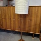 Teakhouten Jaren 60 Vloerlamp Originele Kap thumbnail 5