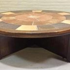 Vintage Deens Design Brutalist Salontafel, Tue Poulsen, Rond thumbnail 5