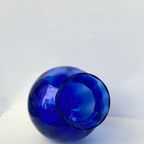 Italian Design - Empoli - Mid-Century Handgeblazen Vaas Kobalt Blauw thumbnail 4