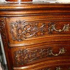 Louis Xv Commode In Massief Eikenhout thumbnail 4