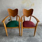 Heart Model Chairs René-Jean Caillette, France, 1950S, Set Of 6 thumbnail 8