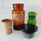 Apothekerspotten Stopflessen Vintage Bruinglas België thumbnail 6