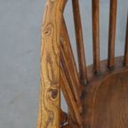 Leuke Antieke Engelse Windsor Stickback Chair Uit De 19e Eeuw Gemaakt Van Iepenhout thumbnail 7