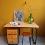 Vintage Bureau In Bauhaus Style, Retro Industriëel, Desk thumbnail 2