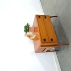 Teak Ladekast Met Zwarte Metalen Grepen, Tv Meubel thumbnail 4