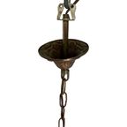 Art Deco - Hanging Pedant Light - Ceiling Fixture - Oval Shaped - Suspended By Chain, thumbnail 6